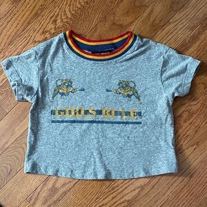 Gray Girls Rule Kids T-Shirt (boxy/cropped)